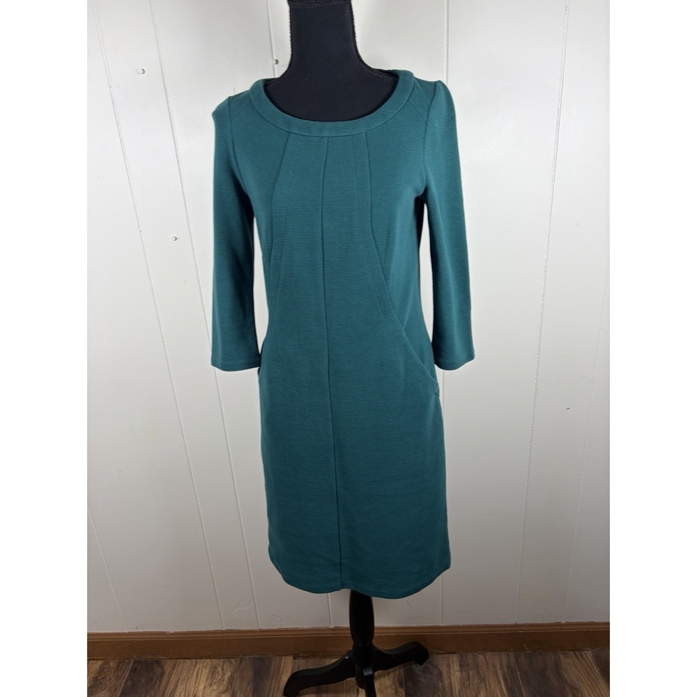 Boden Hannah jersey sheath dress green Pockets Us 4 - Picture 1 of 16